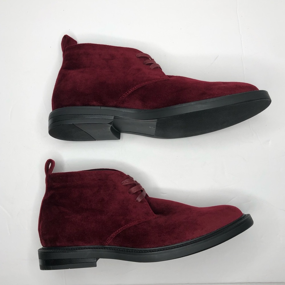 I.N.C mens Salem Velvet Burgundy Chukka Boot shoe - Picture 4 of 8